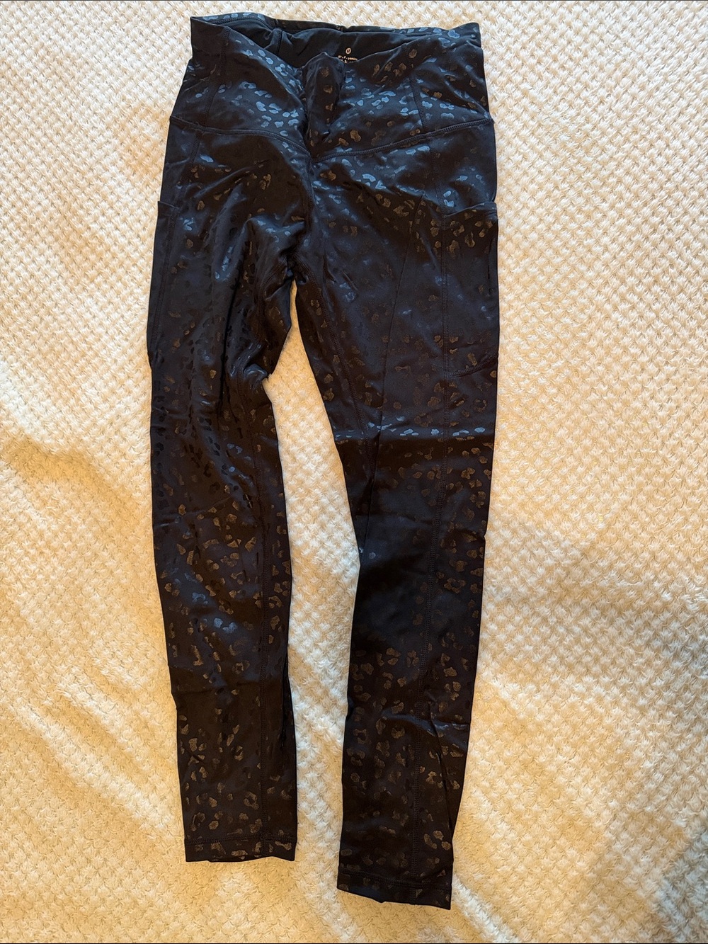Black Patterned Women's High-Waist Leggings